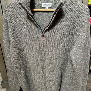 Men's Italian wool blend Sweater with Half-Zip